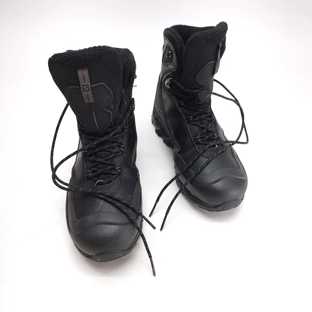Salomon Anka CS Climatherm Contagrip Black Leather Waterproof Boots‎ Mens 8.5